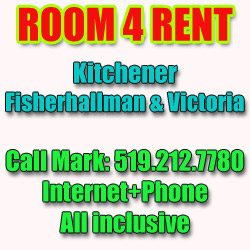 room for rent  in kitchener waterloo